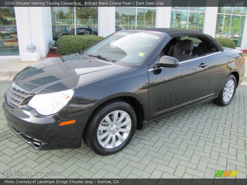 Brilliant Black Crystal Pearl / Dark Slate Gray 2010 Chrysler Sebring Touring Convertible