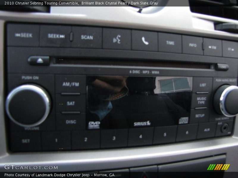Brilliant Black Crystal Pearl / Dark Slate Gray 2010 Chrysler Sebring Touring Convertible