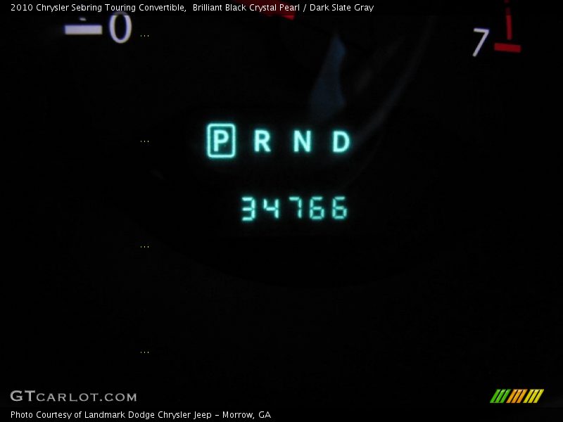 Brilliant Black Crystal Pearl / Dark Slate Gray 2010 Chrysler Sebring Touring Convertible