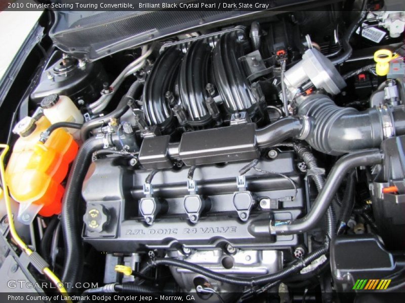 Brilliant Black Crystal Pearl / Dark Slate Gray 2010 Chrysler Sebring Touring Convertible