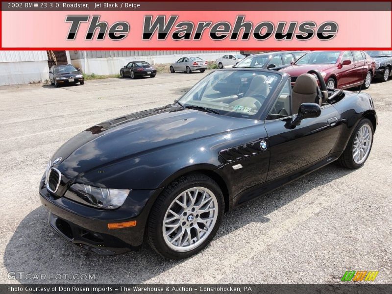 Jet Black / Beige 2002 BMW Z3 3.0i Roadster