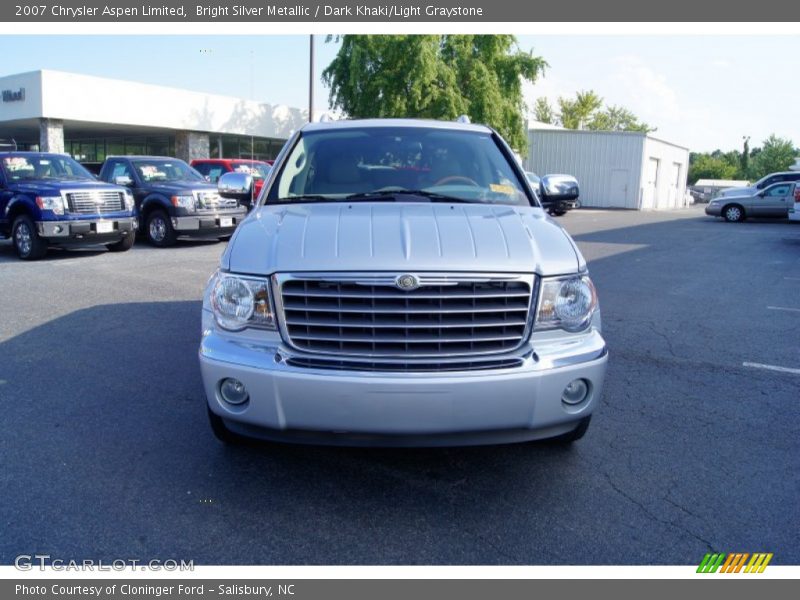 Bright Silver Metallic / Dark Khaki/Light Graystone 2007 Chrysler Aspen Limited