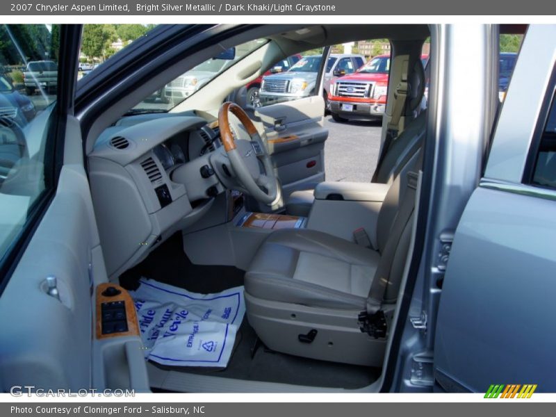 Bright Silver Metallic / Dark Khaki/Light Graystone 2007 Chrysler Aspen Limited