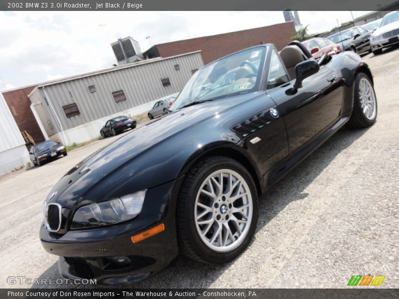 Jet Black / Beige 2002 BMW Z3 3.0i Roadster