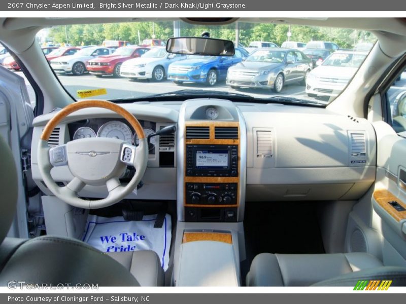 Bright Silver Metallic / Dark Khaki/Light Graystone 2007 Chrysler Aspen Limited