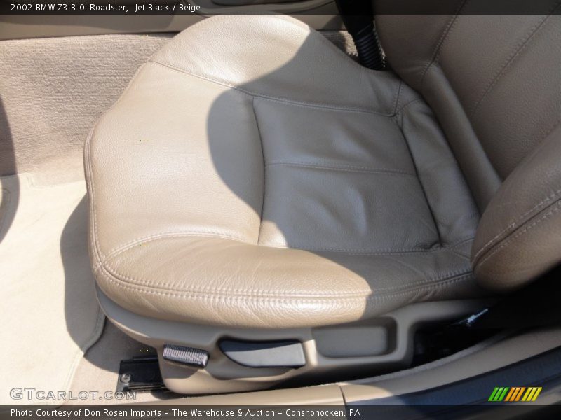 Jet Black / Beige 2002 BMW Z3 3.0i Roadster
