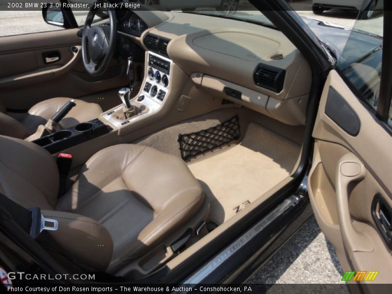 Jet Black / Beige 2002 BMW Z3 3.0i Roadster