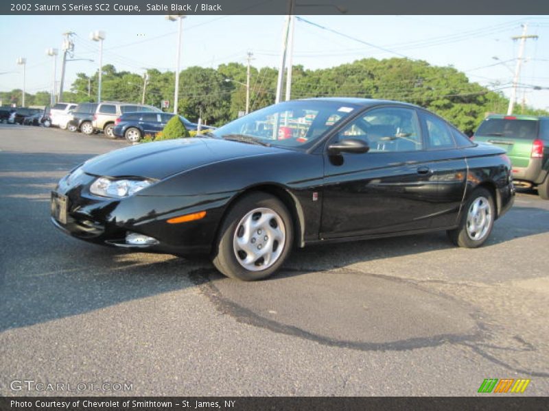 Sable Black / Black 2002 Saturn S Series SC2 Coupe