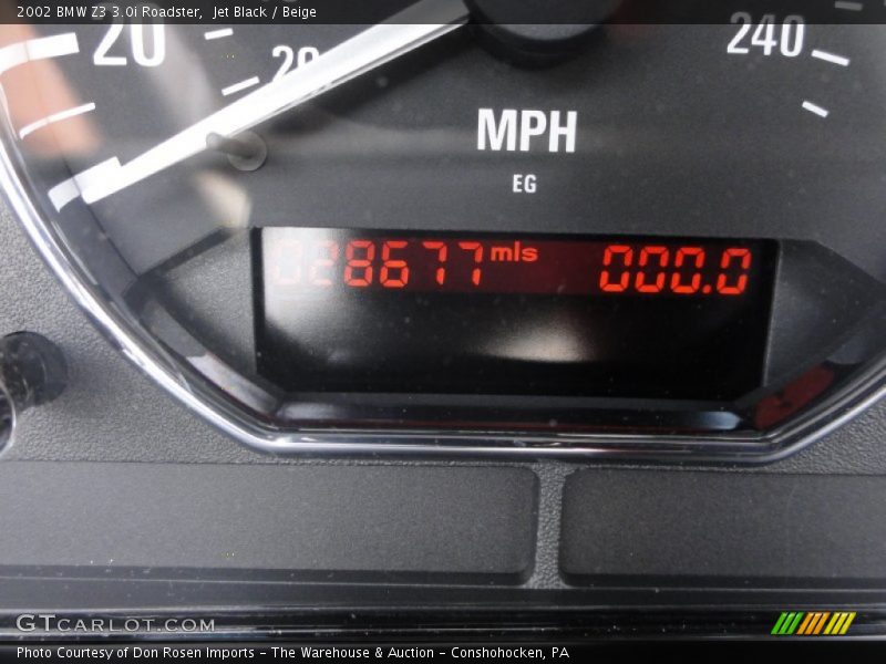 Jet Black / Beige 2002 BMW Z3 3.0i Roadster