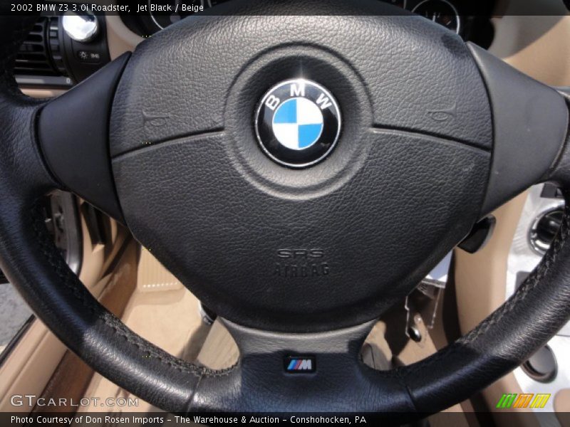 Jet Black / Beige 2002 BMW Z3 3.0i Roadster