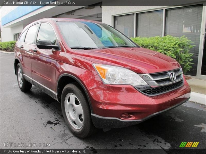 Tango Red Pearl / Gray 2011 Honda CR-V LX