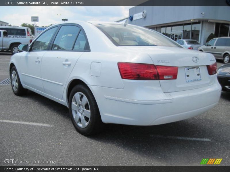 Pearl White / Camel 2010 Hyundai Sonata GLS