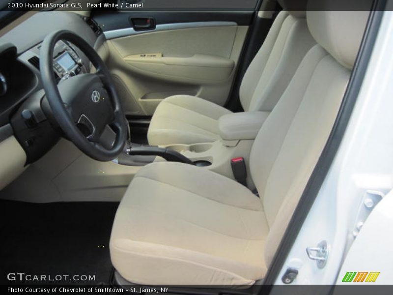 Pearl White / Camel 2010 Hyundai Sonata GLS