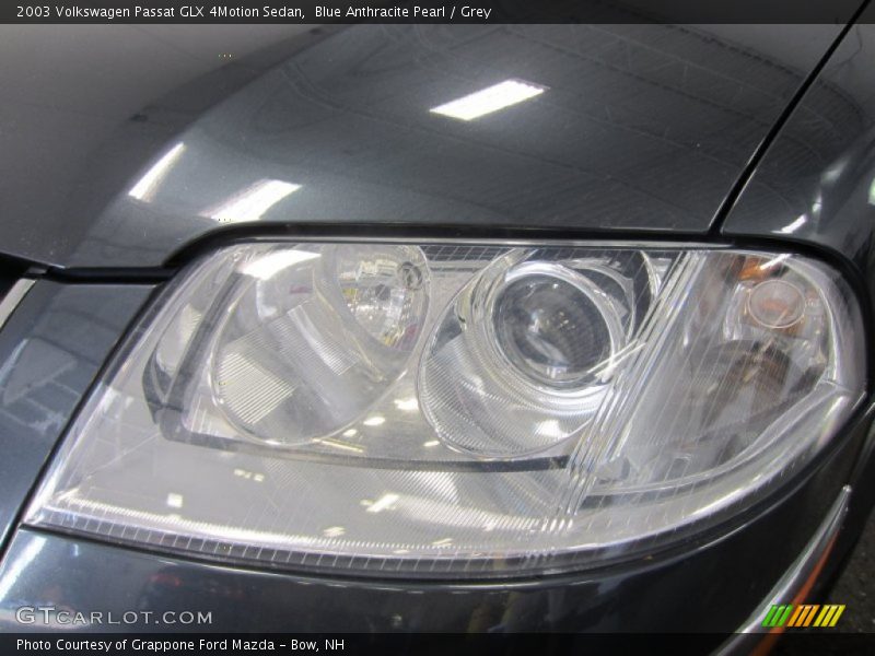 Blue Anthracite Pearl / Grey 2003 Volkswagen Passat GLX 4Motion Sedan