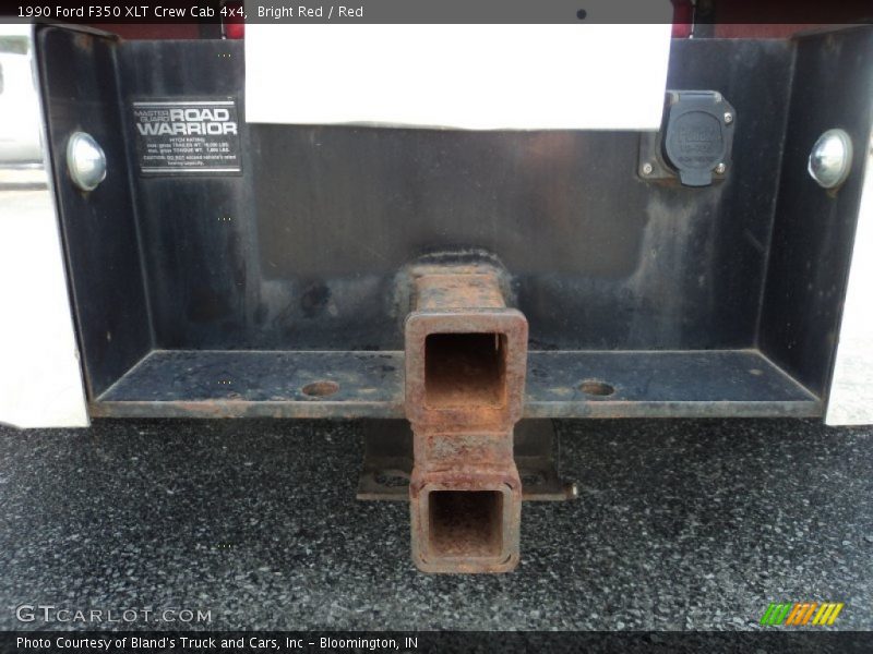 Bright Red / Red 1990 Ford F350 XLT Crew Cab 4x4