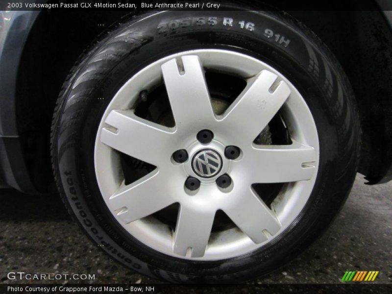 Blue Anthracite Pearl / Grey 2003 Volkswagen Passat GLX 4Motion Sedan
