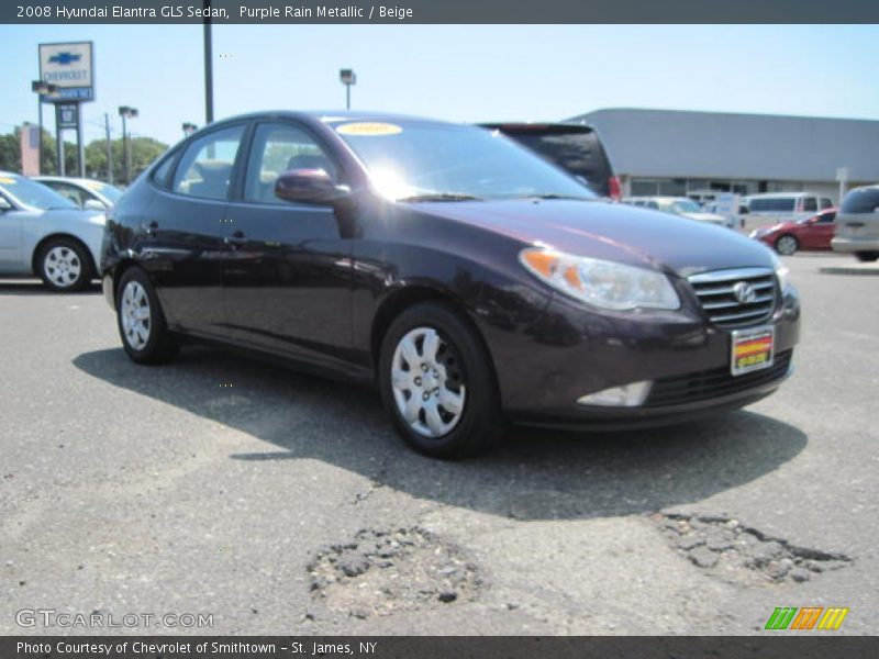 Purple Rain Metallic / Beige 2008 Hyundai Elantra GLS Sedan