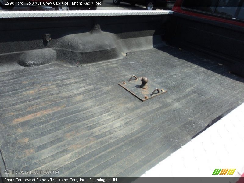 Bright Red / Red 1990 Ford F350 XLT Crew Cab 4x4