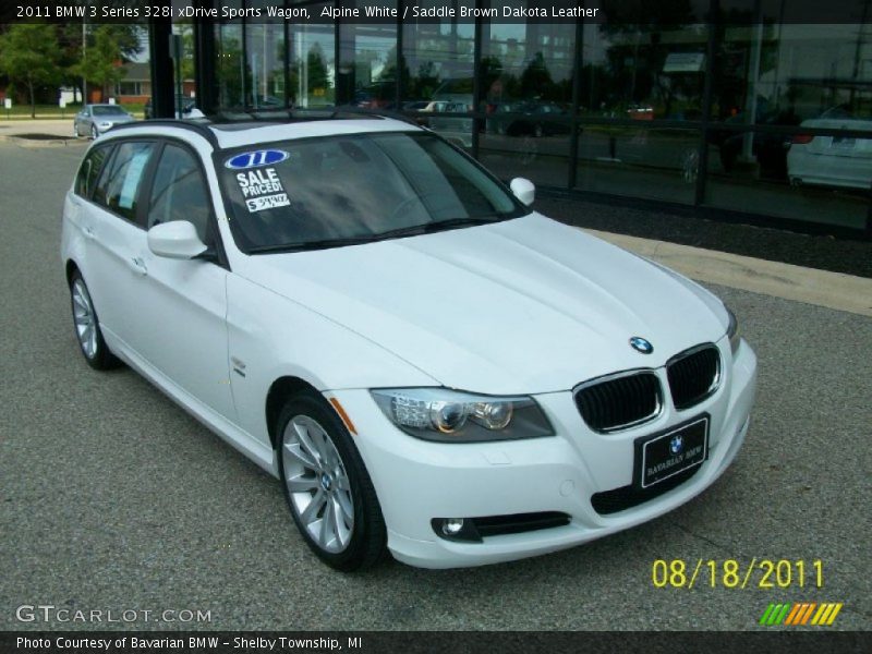 Alpine White / Saddle Brown Dakota Leather 2011 BMW 3 Series 328i xDrive Sports Wagon