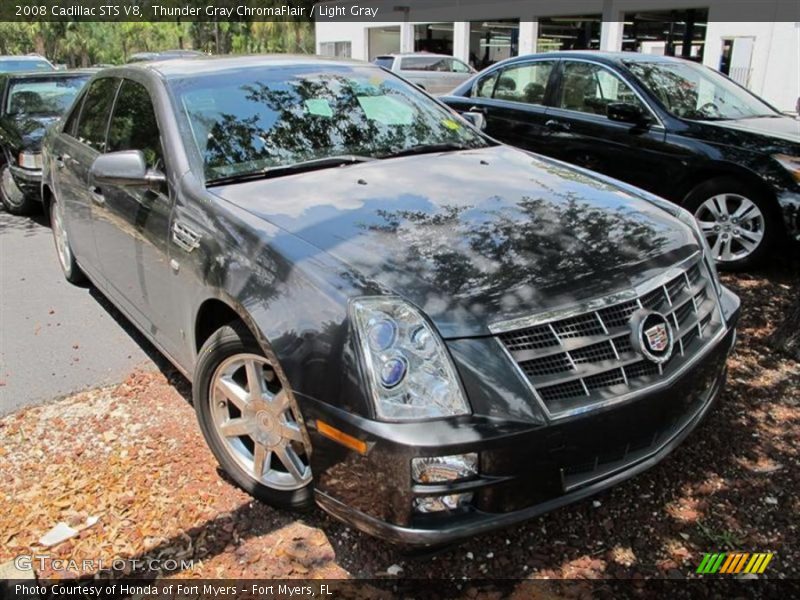 Thunder Gray ChromaFlair / Light Gray 2008 Cadillac STS V8