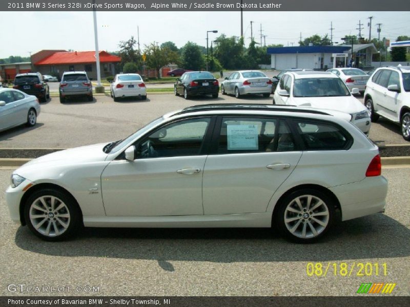 Alpine White / Saddle Brown Dakota Leather 2011 BMW 3 Series 328i xDrive Sports Wagon