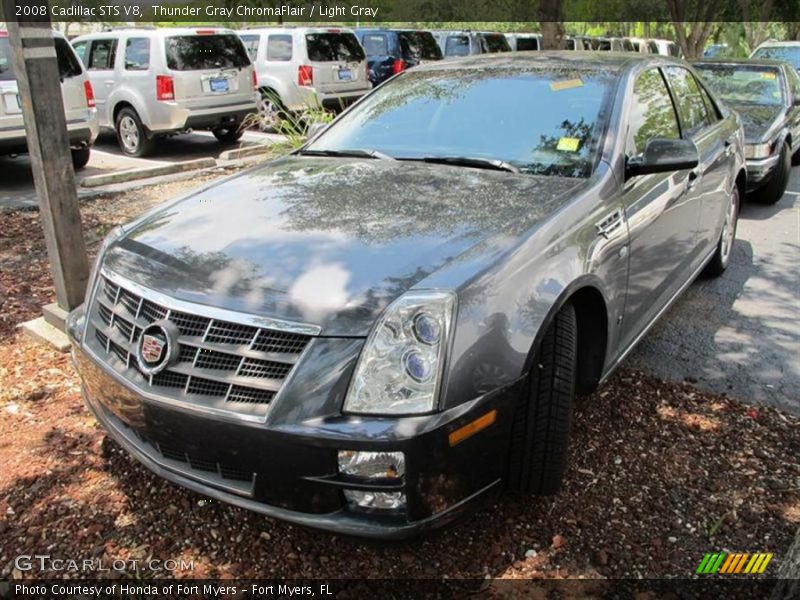 Thunder Gray ChromaFlair / Light Gray 2008 Cadillac STS V8