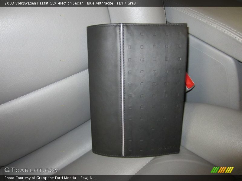 Blue Anthracite Pearl / Grey 2003 Volkswagen Passat GLX 4Motion Sedan