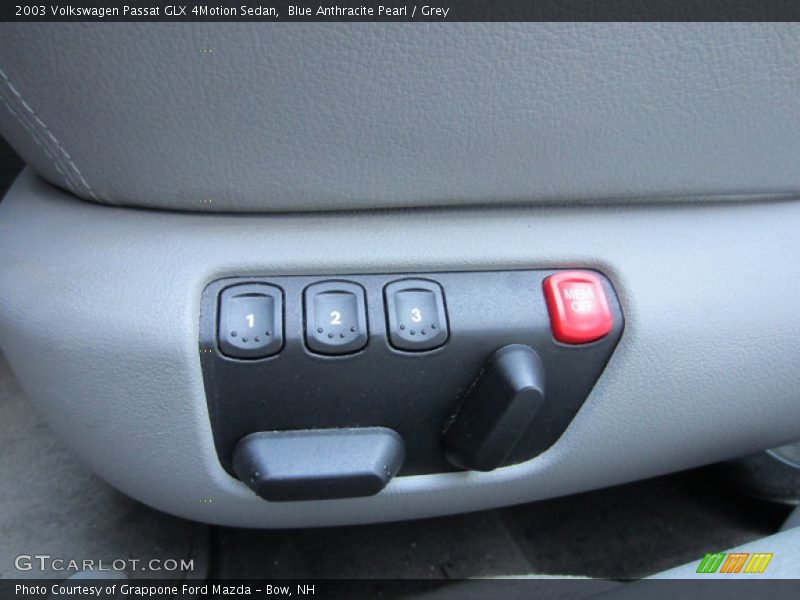 Blue Anthracite Pearl / Grey 2003 Volkswagen Passat GLX 4Motion Sedan