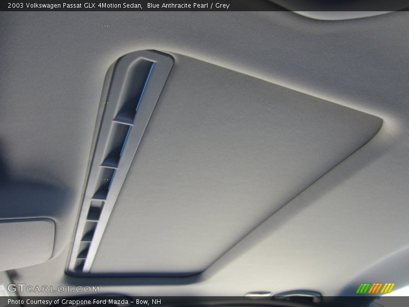 Blue Anthracite Pearl / Grey 2003 Volkswagen Passat GLX 4Motion Sedan