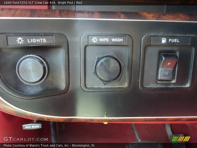 Bright Red / Red 1990 Ford F350 XLT Crew Cab 4x4