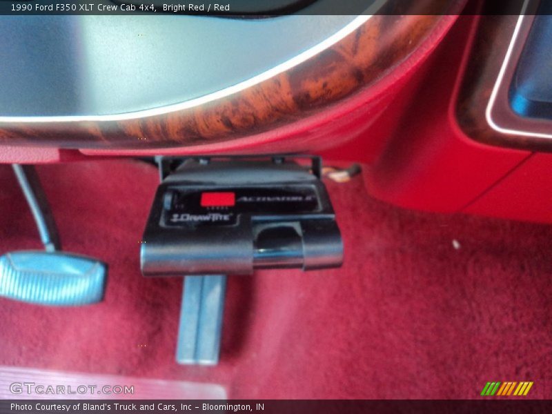 Bright Red / Red 1990 Ford F350 XLT Crew Cab 4x4