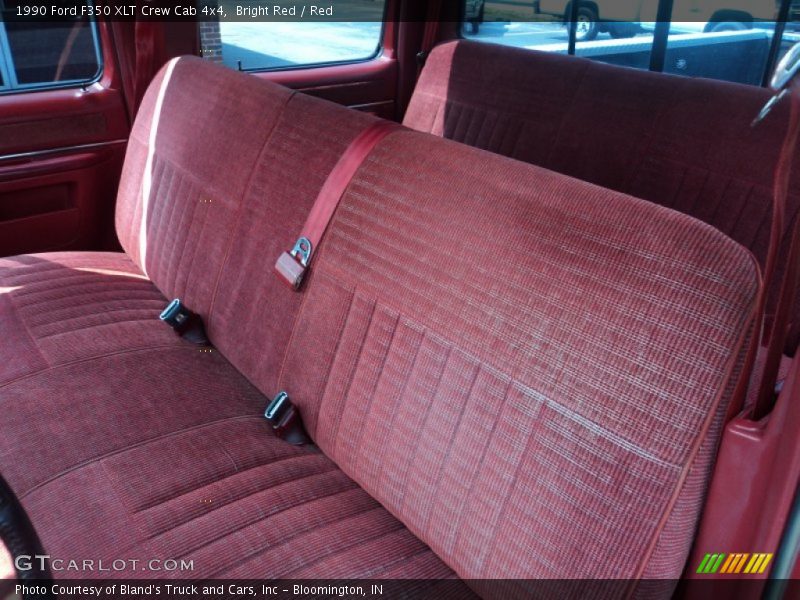  1990 F350 XLT Crew Cab 4x4 Red Interior