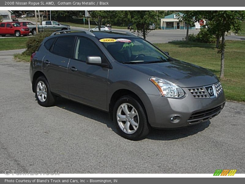 Gotham Gray Metallic / Black 2008 Nissan Rogue SL AWD