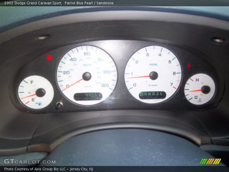Patriot Blue Pearl / Sandstone 2002 Dodge Grand Caravan Sport