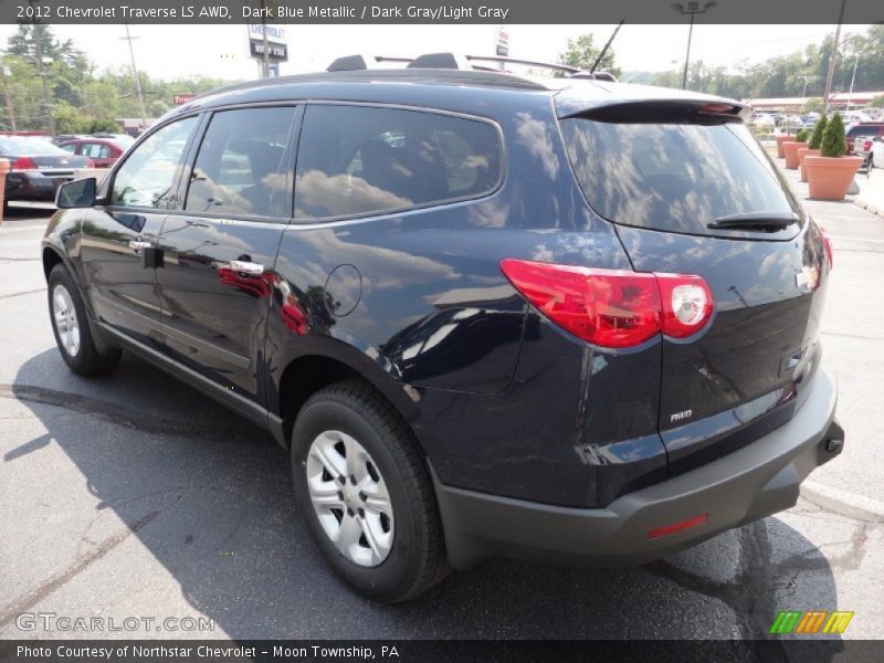 Dark Blue Metallic / Dark Gray/Light Gray 2012 Chevrolet Traverse LS AWD