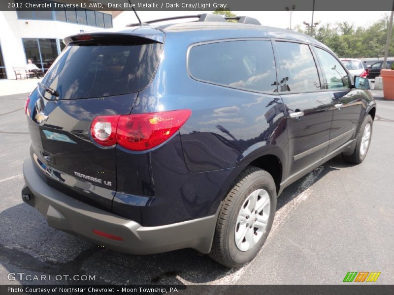 Dark Blue Metallic / Dark Gray/Light Gray 2012 Chevrolet Traverse LS AWD