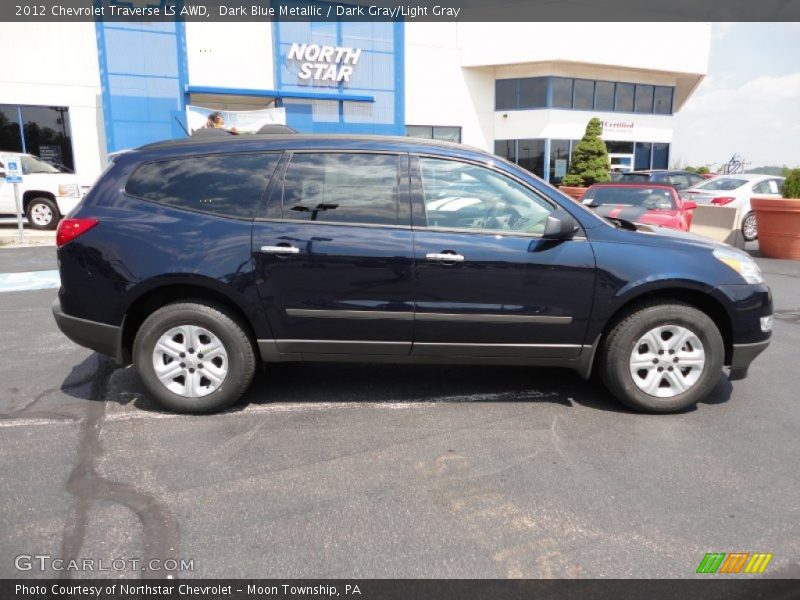 Dark Blue Metallic / Dark Gray/Light Gray 2012 Chevrolet Traverse LS AWD
