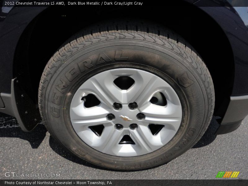 Dark Blue Metallic / Dark Gray/Light Gray 2012 Chevrolet Traverse LS AWD