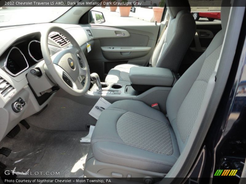 Dark Blue Metallic / Dark Gray/Light Gray 2012 Chevrolet Traverse LS AWD