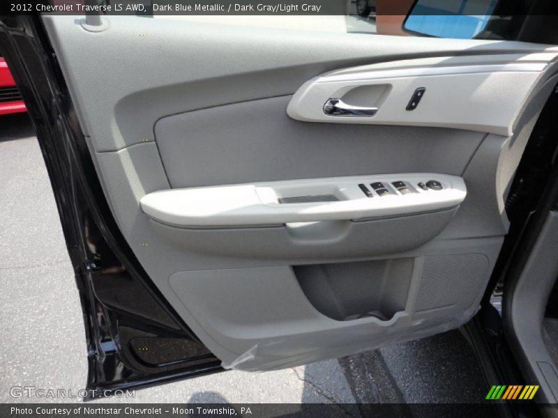 Dark Blue Metallic / Dark Gray/Light Gray 2012 Chevrolet Traverse LS AWD