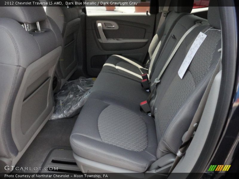 Dark Blue Metallic / Dark Gray/Light Gray 2012 Chevrolet Traverse LS AWD