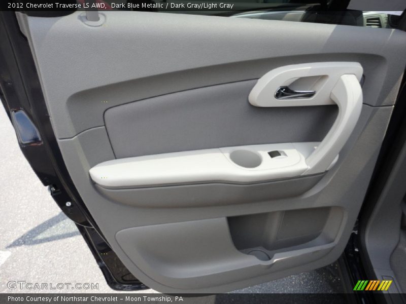 Dark Blue Metallic / Dark Gray/Light Gray 2012 Chevrolet Traverse LS AWD