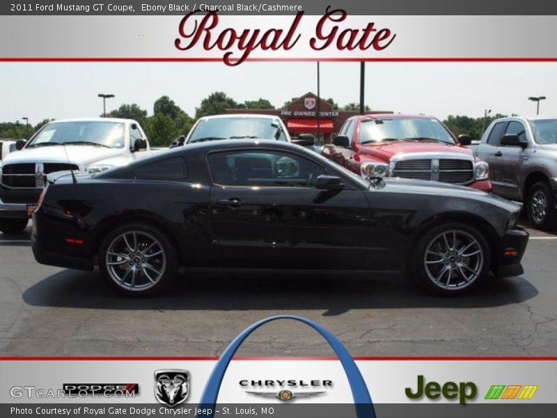 Ebony Black / Charcoal Black/Cashmere 2011 Ford Mustang GT Coupe