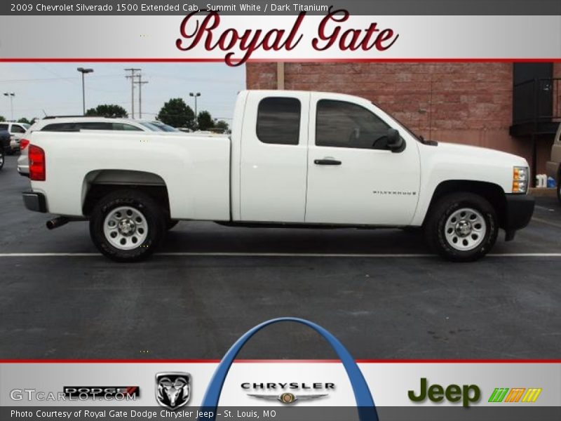 Summit White / Dark Titanium 2009 Chevrolet Silverado 1500 Extended Cab