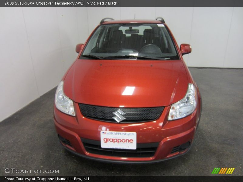 Vivid Red / Black 2009 Suzuki SX4 Crossover Technology AWD