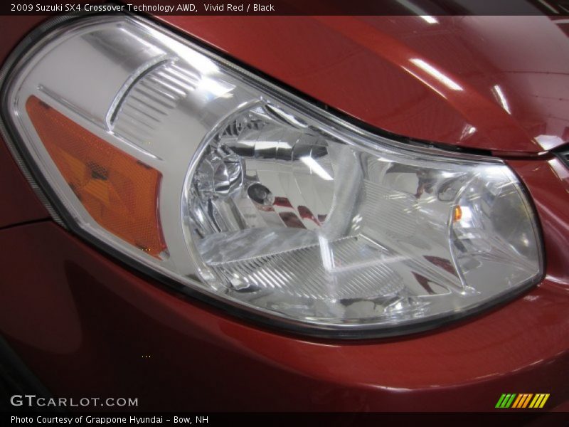Vivid Red / Black 2009 Suzuki SX4 Crossover Technology AWD