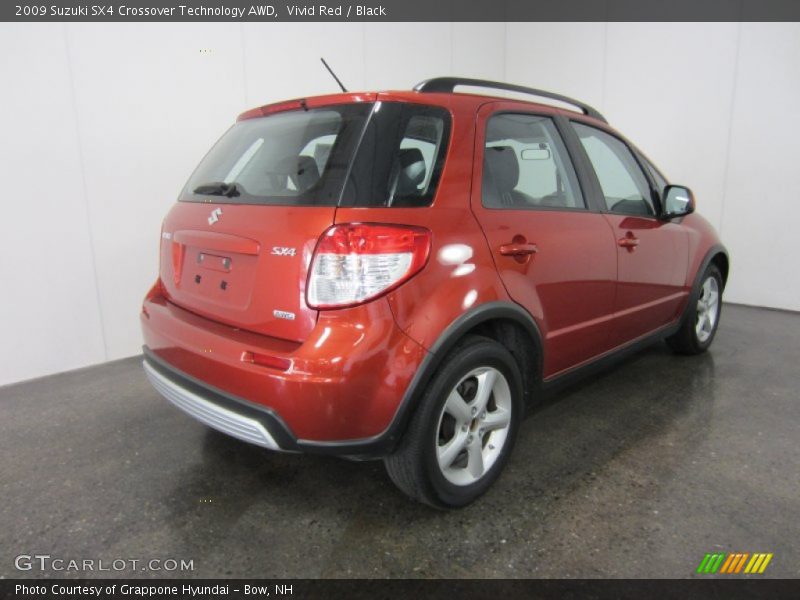 Vivid Red / Black 2009 Suzuki SX4 Crossover Technology AWD