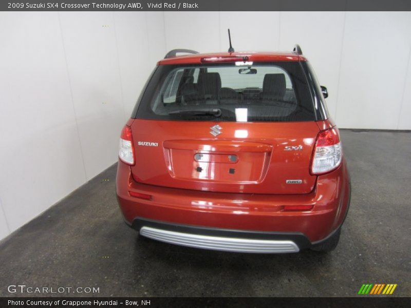 Vivid Red / Black 2009 Suzuki SX4 Crossover Technology AWD