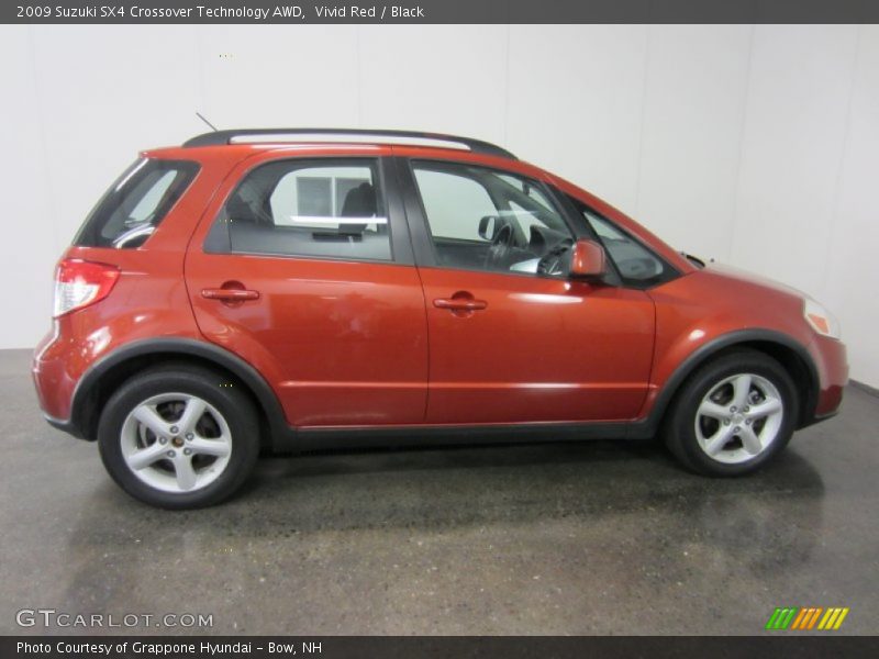 Vivid Red / Black 2009 Suzuki SX4 Crossover Technology AWD
