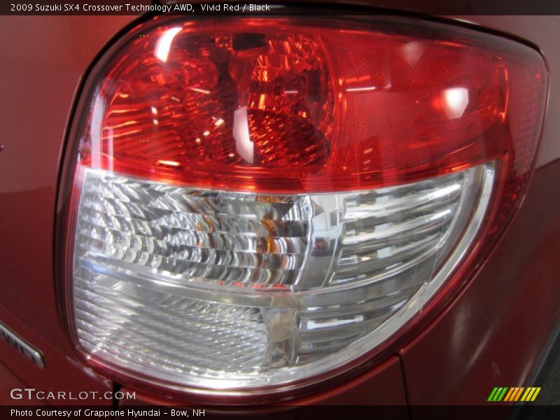 Vivid Red / Black 2009 Suzuki SX4 Crossover Technology AWD